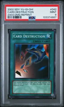 2002 Yu-Gi-Oh! Card Destruction Starter Deck Yugi SDY Unlim Super PSA 9 DMG LABL - Image 1