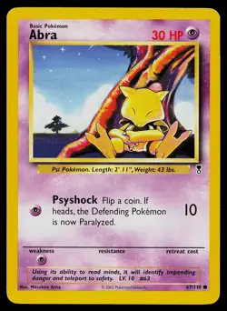 Pokemon Card Legendary Collection Abra 67/110 Common - Image 1