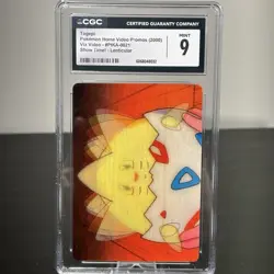 CGC 9 Mint Togepi Pioneer Lenticular Viz Video PIKA-0021 Pokemon Card - Image 1