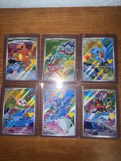 Pokemon TCG First Partner ILLUSTRATION COLLECTION 6 CARD SET Series 1 Promo - Image 1