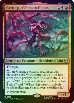 1 x Carnage, Crimson Chaos - Foil - Marvel's Spider-Man - LP - MTG - Image 1