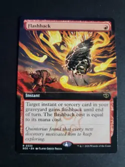 Flashback (Extended Art) Rare MTG Secrets of Strixhaven - Image 1