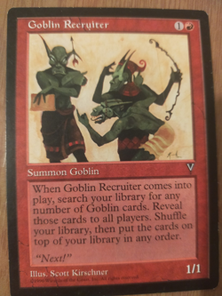 Playset (4 copies) of Goblin Recruiter, Magic: the Gathering: Visions, Excellent - Image 4