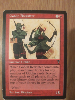 Playset (4 copies) of Goblin Recruiter, Magic: the Gathering: Visions, Excellent - Image 5