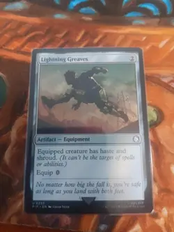 Lightning Greaves 233 Uncommon Universes Beyond: Fallout Magic: The Gathering NM - Image 1