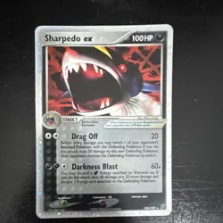 Pokemon Sharpedo ex 104/107 Holo Ultra Rare EX Deoxys English 2005 100 HP - Image 1