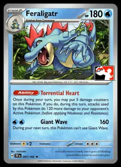 Feraligatr 041/162 Rare Prize Pack Series Cards Pokemon NM/M - Image 1