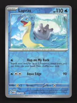 Lapras 131/165 Uncommon 151 Pokemon Reverse Holo Near Mint - Image 1