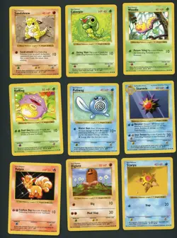 (9) Shadowless Pokemon Lot Common Cards Base Set NM - Image 1