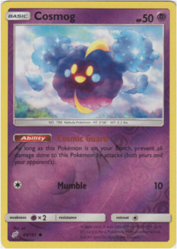 Pokemon - SM9 - Team Up - Cosmog 69/181 - Reverse Holo -Common - NM/M - Image 1