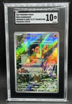 2023 POKEMON OBSIDIAN FLAMES POKEMON CENTER ETB PROMO SVP #044 CHARMANDER SGC 10 - Image 1