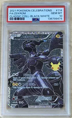 2021 Pokemon Celebrations #114 Classic Zekrom Full Art Holo PSA 10 Gem 💎 Mint - Image 1