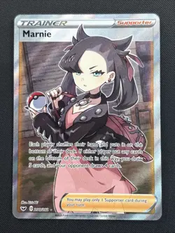2020 Pokemon SWSH Sword & Shield Base Set 200/202 Marnie - Image 1