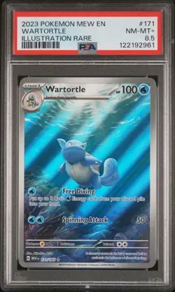 Pokemon 151 Blastoise 200, Wartortle 171, Squirtle 170 PSA 8.5-8 Sequential Set - Image 2