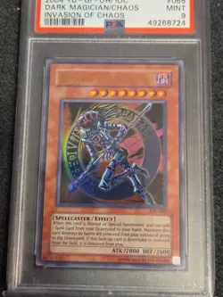 2004 YU-GI-OH Original Print IOC-065 Dark Magician Of Chaos PSA 9 Unl Edition - Image 1