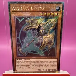 Artifact Lancea RA01-EN006 Quarter Century Rare 1st Edition YuGiOh Card NM - Image 1