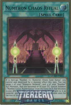 Yugioh Numeron Chaos Ritual MGED-EN050 Premium Gold Rare 1st Edition Near Mint - Image 1