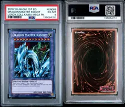 Yugioh PSA 6 Dragon Master Knight LCKC-EN065 Secret Rare 1st Ed 2018 - Image 3