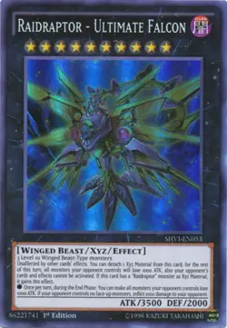 Yugioh! LP Raidraptor - Ultimate Falcon - SHVI-EN053 - Super Rare - 1st Edition - Image 1