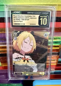 Weiss Schwarz Royal Election Candidate, Felt SP - Re:Zero JP CGC PRISTINE 10 - Image 1