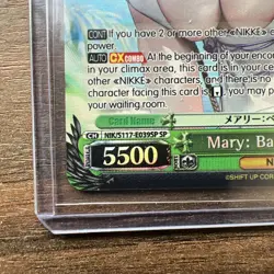Weiss Schwarz English Goddess Of Victory NiKKE Mary SP Gold Sig - Image 3