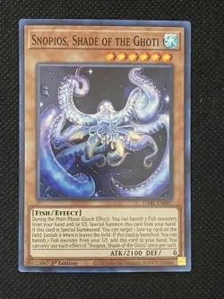 YuGiOh! Snopios, Shade of the Ghoti DABL-EN087 Super Rare 1st Edition Near Mint - Image 1