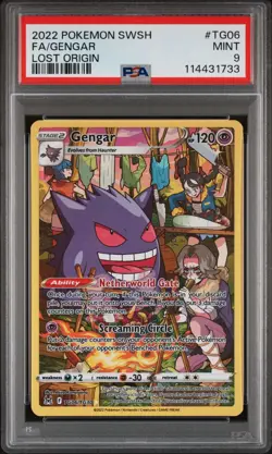 2022 POKEMON SWORD & SHIELD LOST ORIGIN #TG06 FULL ART/GENGAR PSA 9 - Image 1