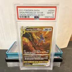 Pokemon 2023 Crown Zenith Galarian Gallery Origin Forme Dialga VSTAR GG68 PSA 10 - Image 1