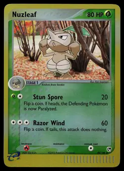 Pokemon Card - Nuzleaf Sandstorm 49/100 Reverse Holo Uncommon - Image 1