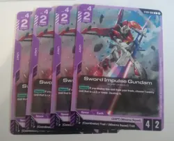 Playset of 4 Sword Impulse Gundam Gundam Card Game Destiny Ignition ST09 NM - Image 1