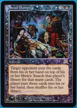 Head Games FOIL Onslaught NM Black Rare MAGIC MTG CARD (ID# 481565) ABUGames - Image 1