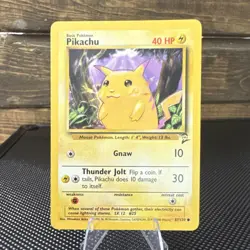 Pokemon Pikachu Base Set 2 087/130 Basic 40 HP Card 1999 English Common Regular - Image 1