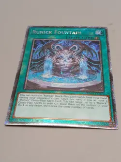 Yugioh! Runick Fountain - RA04-EN296 - Platinum Secret Rare - 1st Edition NM - Image 1