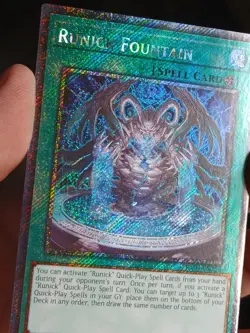 Yugioh! Runick Fountain - RA04-EN296 - Platinum Secret Rare - 1st Edition NM - Image 3