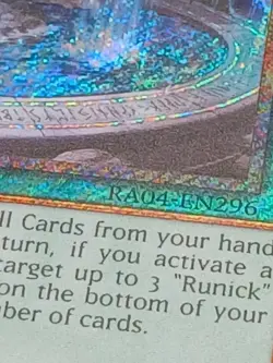 Yugioh! Runick Fountain - RA04-EN296 - Platinum Secret Rare - 1st Edition NM - Image 4