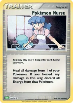 Carte Pokemon Pokemon Nurse 023/034 - Pokemon Trading Card Game Classic - Image 1