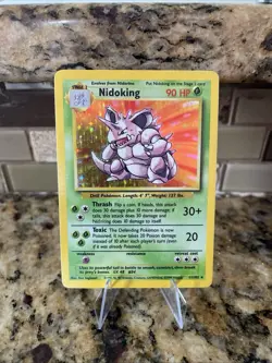 Nidoking 11/102 Base Set Holo Rare Vintage 1999 Pokemon Card - Image 1