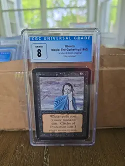 Gloom Magic The Gathering 1993 Limited Edition Alpha CGC 8 NM/Mint - Image 1