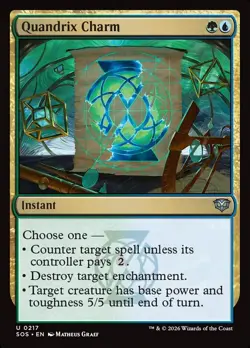 Quandrix Charm - 217 - Foil - SOS - NM - MTG Magic the Gathering - Image 1