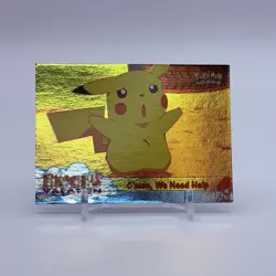 Topps Pokemon Pikachu's Vacation #53 Cmon We Need Help Holo Foil LP - Image 1
