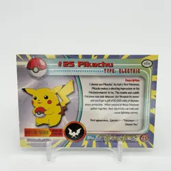 Vintage Pikachu #25 Topps Pokemon TCG 1999 TV Animation Series Blue Label - Image 2