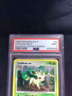 Pokemon Cards: Majestic Dawn Cosmos Holo: Leafeon 24/100 PSA 9 - Image 3