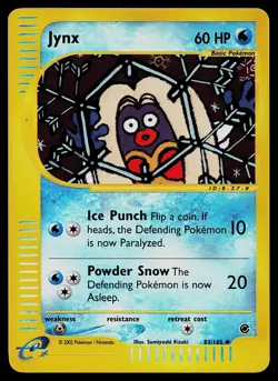 Pokemon Card - Jynx Expedition Base Set 83/165 Reverse Holo Uncommon - Image 1