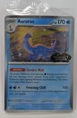Pokemon TCG Aurorus 024/088 Perfect Order Stamped Holo Promo Sealed - Image 1