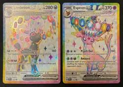 Pokemon TCG Umbreon ex 176 Promo + Espeon ex 175 Promo - Prismatic Evolutions ✅ - Image 1
