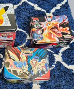 2x Empty Pokemon TCG Collector's Chest Lunch Box Tins - Image 1