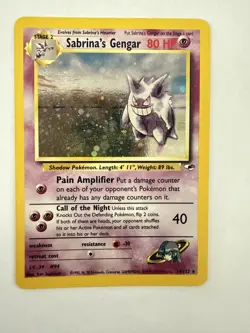 2000 Pokemon Gym Heroes Sabrina's Gengar 14/132 Holo Foil Rare - Image 1