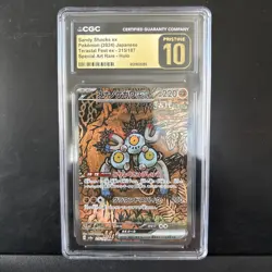 💎 CGC PRISTINE 10 💎 SANDY SHOCKS ex Terastal Festival SAR Holo Pokemon 215/187 - Image 1
