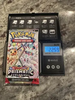 22.59g! HEAVY! -Pokemon Prismatic Evolution Booster Pack -Possible GODU - Image 1