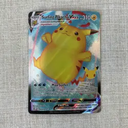 Pokemon Surfing Pikachu VMAX Ultra Rare Holo 009/025 Celebrations - Image 1